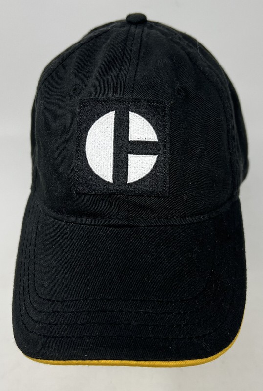 CAT Caterpillar Tractor Strapback Hat /Cap Black/White/Gold Mens Adjustable