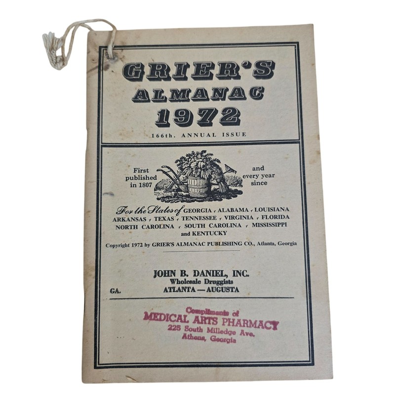Vintage Grier’s Almanac Lot 1970 1971 1972 1973 1974 Ads Ephemera gallery