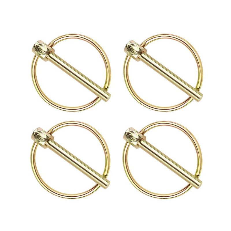 4 Pack Lynch Pin Heavy Duty 1/4X1-3/4 Inch Trailer Gate Pin Locking Pin Lawn Tra