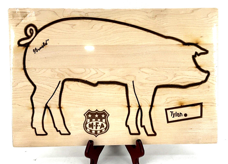 Vintage MFA Arnold the Pig Tylan Wood Cutting Board NEW SEALED