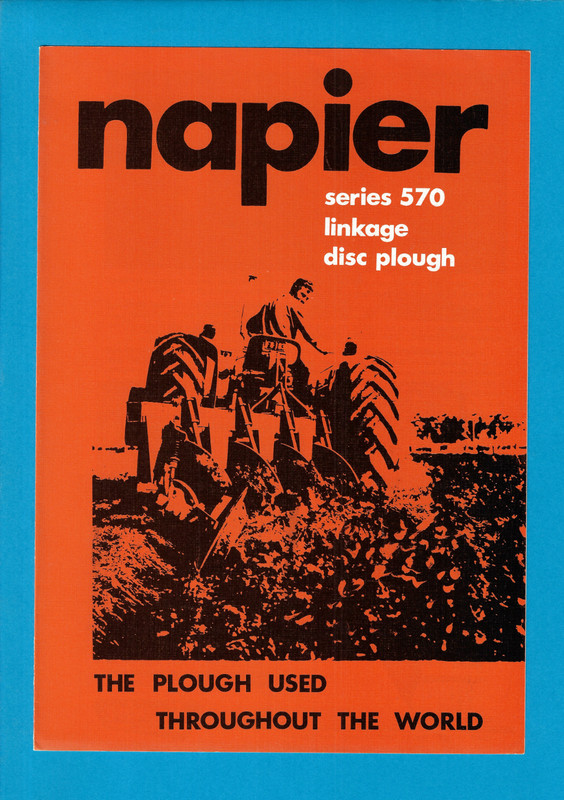 NAPIER SERIES 570 LINKAGE DISC PLOUGH 4 PAGE BROCHURE