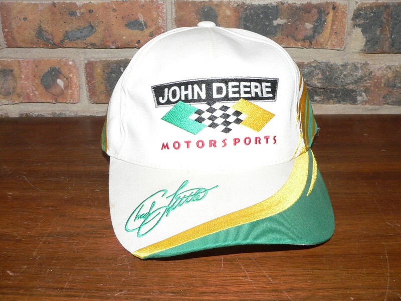 Vintage NASCAR Chad Little John Deere Motorsports Embroidered Snap-Back Ball Cap