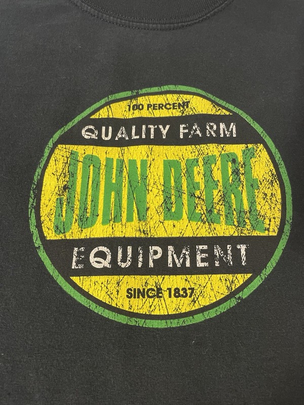 John Deere Black T-Shirt Equality Equipment Circle Logo Mens Size Large PreOwned