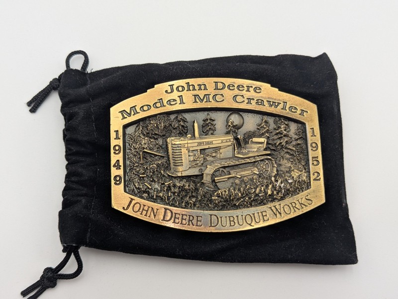 John Deere Construction Dubuque Works MI INDUSTRIAL Tractor Belt Buckle 1997 jd