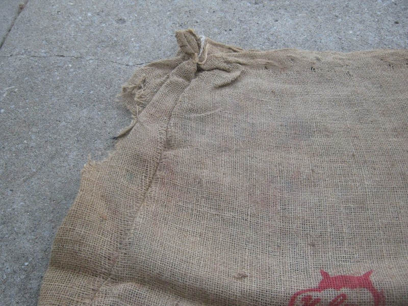 40"x24" Vintage Dean Kincaid Potatoes Palmyra Dousman WIS Boy Wheelbarrow Sack gallery