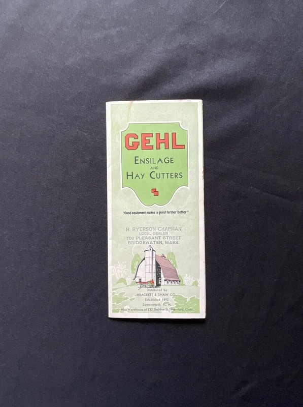 1935 Gehl Ensilage and Hay Cutters Brochure Farm Equipment West Bend Wisconsin