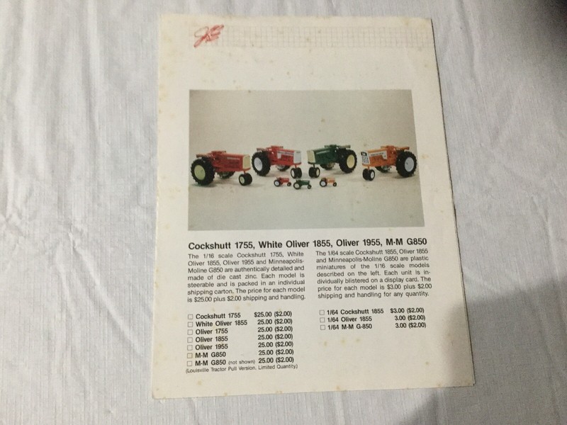Joseph L. Ertl Scale Models Sales Brochure
