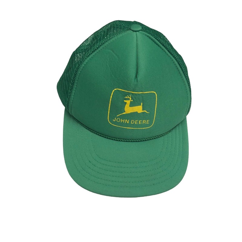 John Deere Tractor Hat Green Trucker Mesh Back Logo Cap SnapBack Vintage gallery