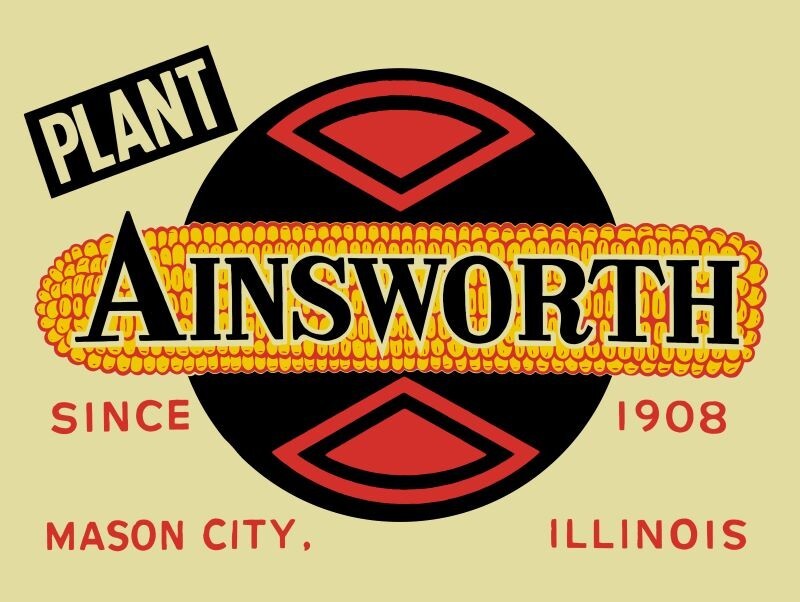 Ainsworth Seed Corn of Mason City IL NEW METAL SIGN: 12 x 16″ and Free Shipping