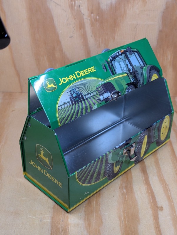 John Deere Tin Collectable Kids Tool/ Toy/ Lunch Box Double Hinged Wrench Handle gallery