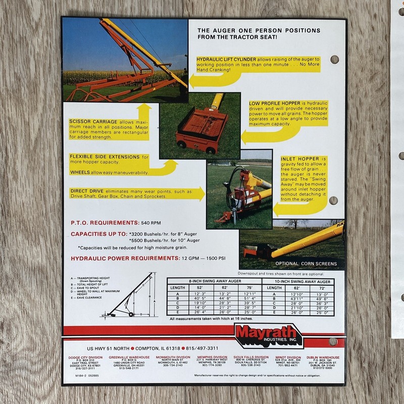 Farm Sales Brochure Lot 7 Paper Items Tarps, Auger, Trailer, Isuzu Diesel Motor gallery