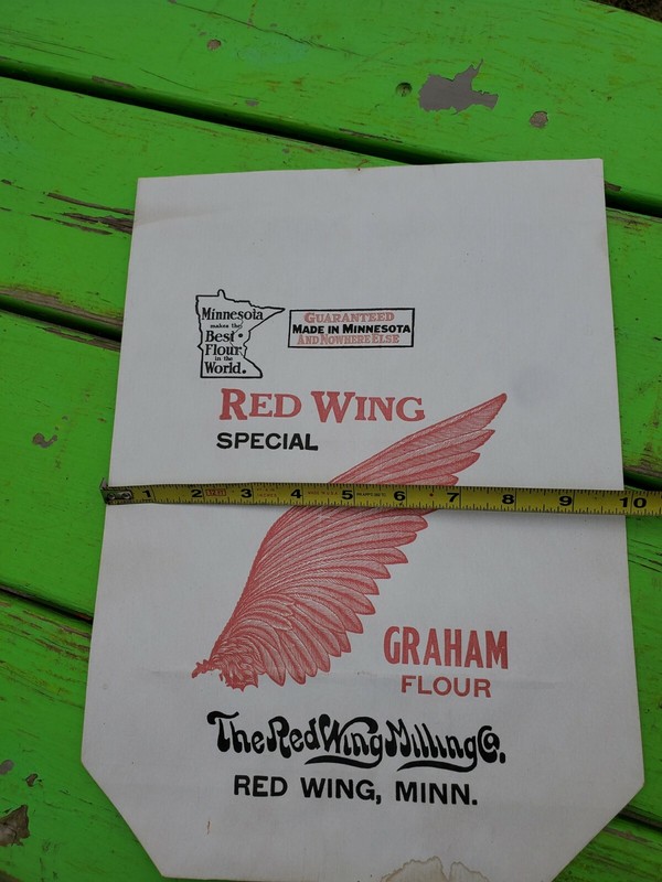 Vintage 10 Lb. Red Wing Special Graham Flour Bag/sack,Red Wing MN FREE SHIPPING gallery