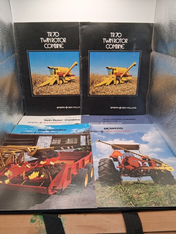 Lot of 6 Sperry New Holland Brochures including 3 Combines, Skid Loader, Mower
