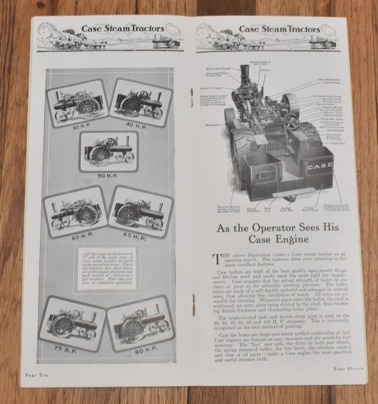 RARE Vintage J.I. Case Farm Steam Tractors Sales Brochure Pamphlet gallery