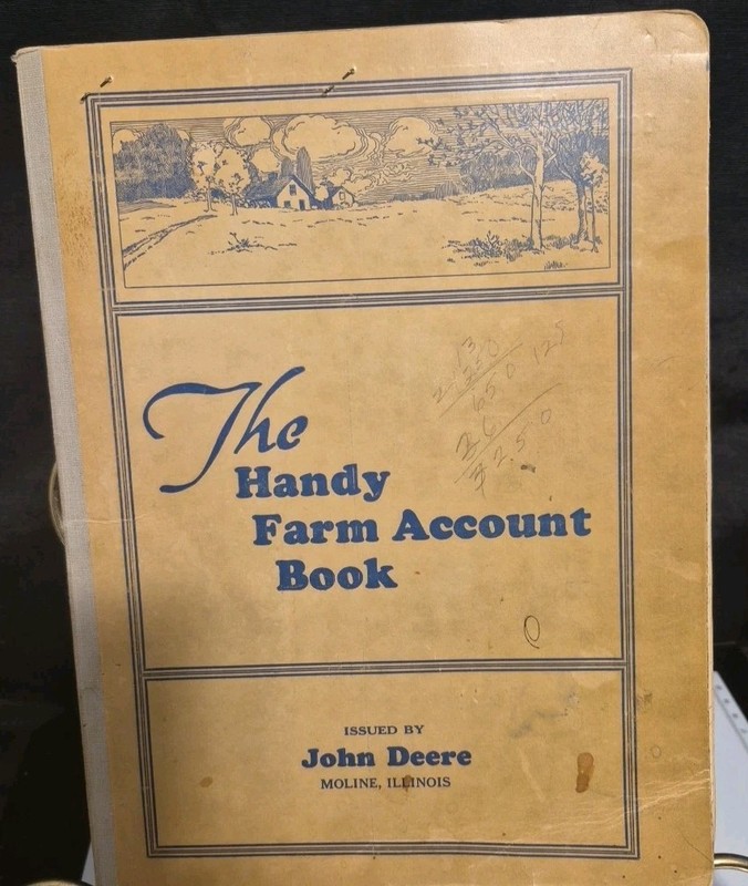 Vtg 1940s John Deere Farm Handy Account Ledger + ’49 Jury Duty Order Agriculture