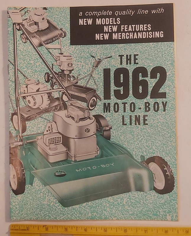 RARE (INGERSOLL) “THE 1962 MOTO-BOY LINE OF LAWN & GARDEN PRODUCTS” VINTAGE