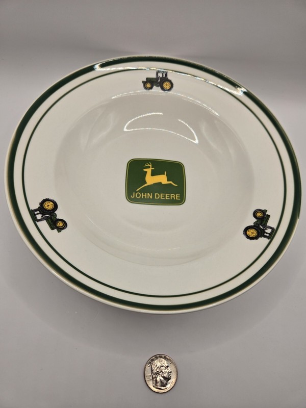 Set Of Two Gibson John Deere 9" Soup Bowl * gallery