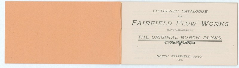1907 Fairfield Burch Plows Dealer Catalog North Fairfield Ohio Plow Works Farm gallery