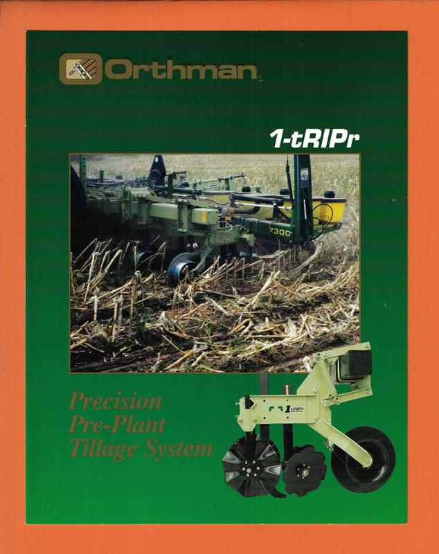 ORTHMAN 1-tRIPr PRECISION PRE-PLANT TILLAGE SYSTEM 4 PAGE BROCHURE 02/01