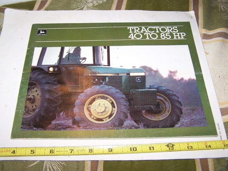 JOHN DEERE 50 Series Tractor Sales Catalog 2150 2350 2550 2950 Hit Miss Engine