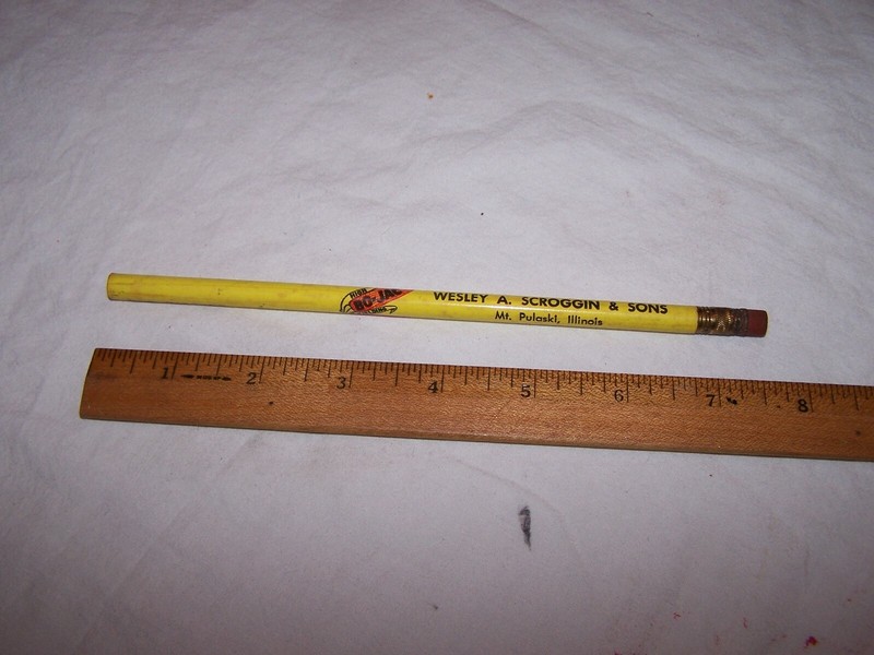 Vintage BO-JAC Hybrid Seed Corn WESLEY A SCROGGIN Pencil MT PULASKI ILLINOIS