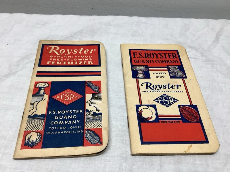 Royster 37’ & 52’ Toledo Ohio Fertilizer Farming Reference Pocket Note Books