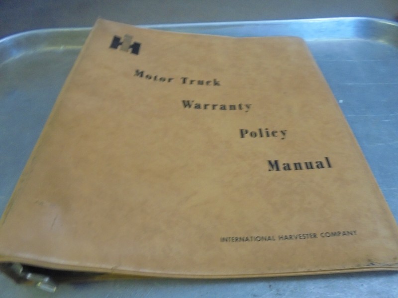 Vintage International Harvester IH Motor Truck Warranty Three Ring Binder