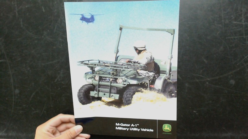 John Deere M-Gator A-1 Military Utility Vehicle Brochure Vintage