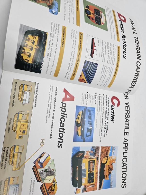 Vintage Komatsu Brochure Rubber Crawler Carriers gallery