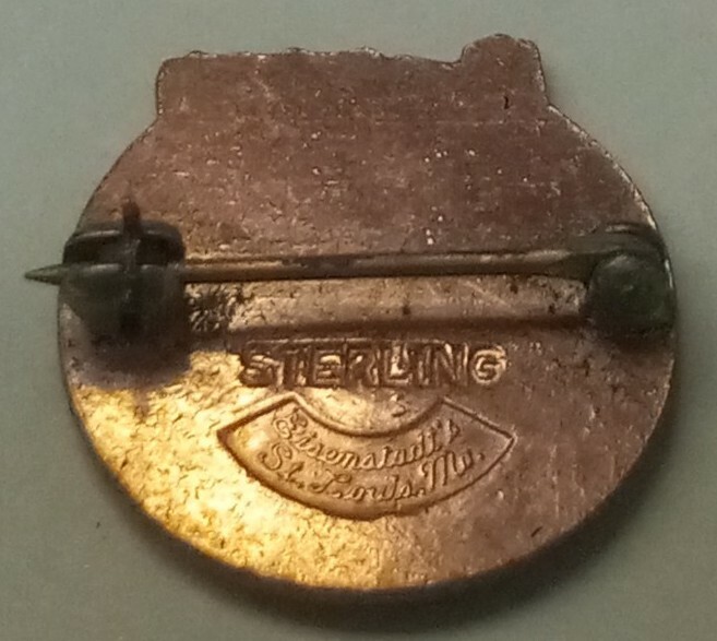 VINTAGE STERLING SILVER CATERPILLAR BULLDOZER 15 YEAR SERVICE AWARD PIN gallery