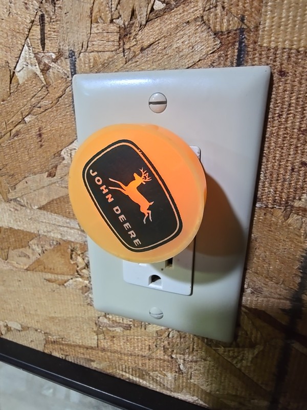 Vintage John Deere Advertising 4 Leg Deere Logo Night Light Lot Of 3 - READ gallery