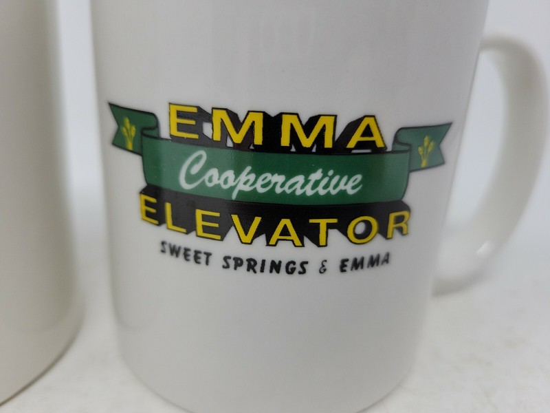 Two Coffee Mugs Emma Cooperative Elevator Sweet Springs/Emma Missouri RARE gallery