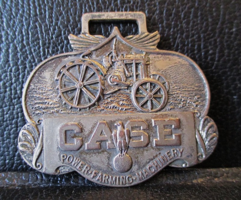 J I Case Threshing Machine Company Tractor Pocket Watch Fob Autos Balers Childs