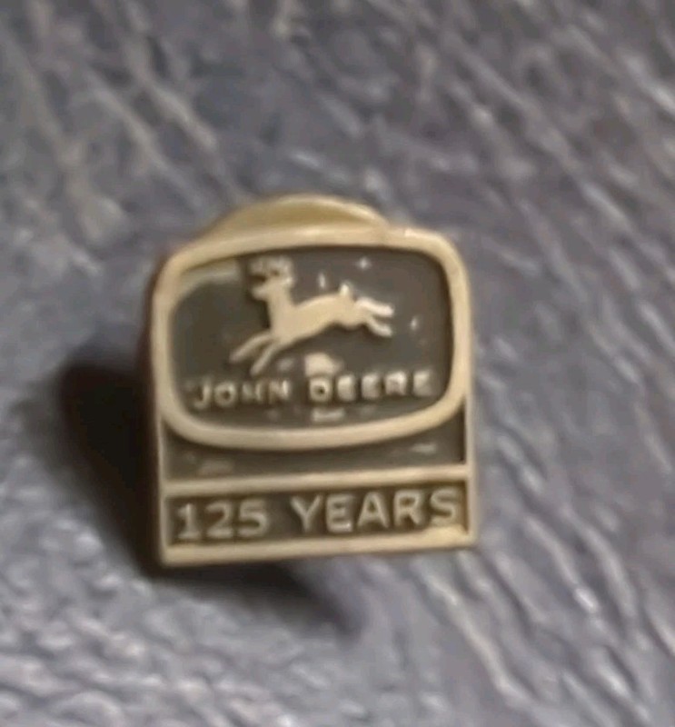 Vintage Rare John Deere Black Lapel Pin Tie Tack