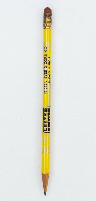 Vtg Lester Pfister Hybrid Corn Co Wooden Pencil El Paso Illinois 1970s Defunct gallery