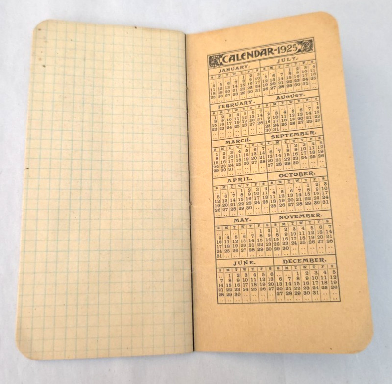 Vintage Armours Big Crop Fertilizers 1924-25 Pocket Calendar Notebook Memo Book gallery