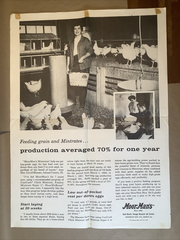 Vintage Moor Man’s Poster Quincy Illinois Grain And Mintrates INV-AA01Y