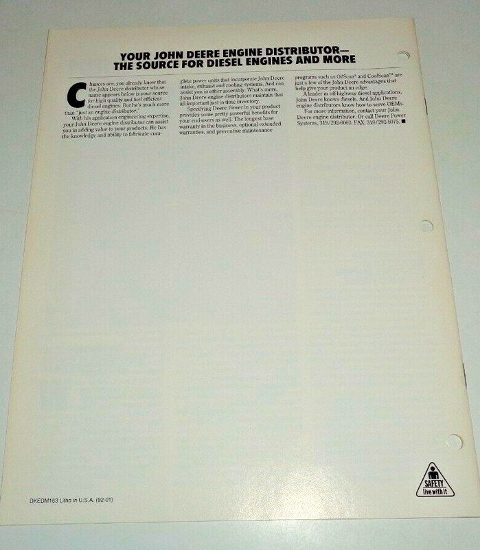 John Deere Fall/Winter 1991/92 Power Source Magazine Brochure Trash into Cash JD gallery