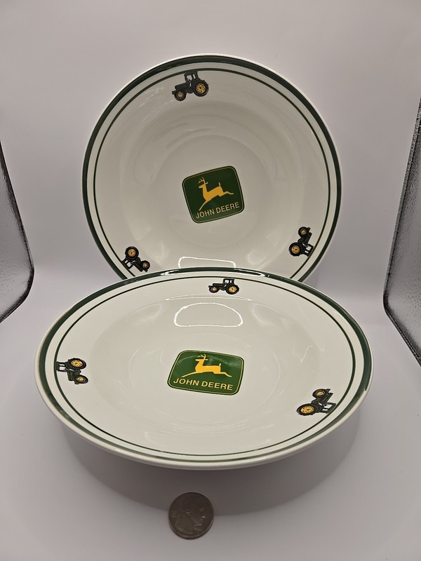 Set Of Two Gibson John Deere 9″ Soup Bowl *