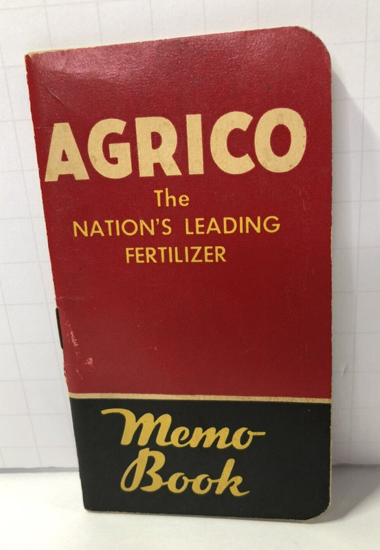 Agrico Fertilizer Memo Book – 1943 – World War 2 Advertisement