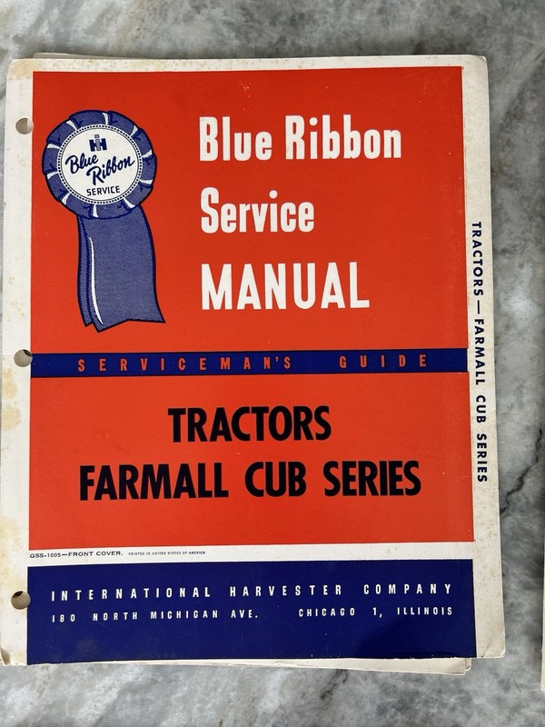 Grandpas IH INTERNATIONAL HARVESTER Vintage Tractors FARMALL CUB Series MANUAL