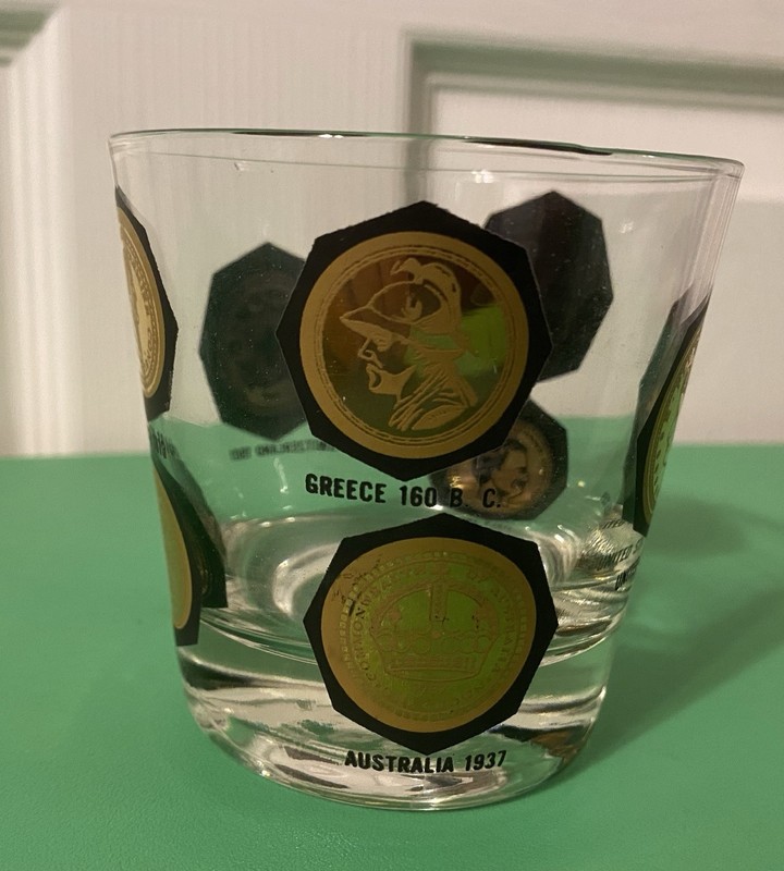 Vintage International Harvester Farmall Credit Union FECU Low Ball Whiskey Glass gallery