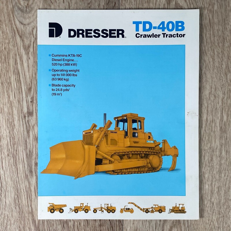 Dresser TD-40B Brochure Crawler Tractor From Diesel Machinery Inc. West Fargo ND