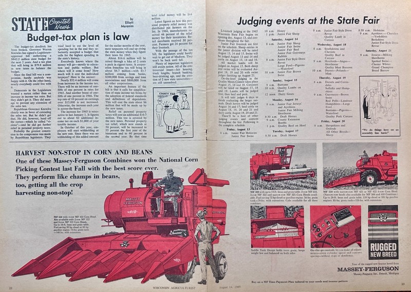 Lot of (4) Massey Ferguson Tractor Ads Early Sixties Ads #5004-5007