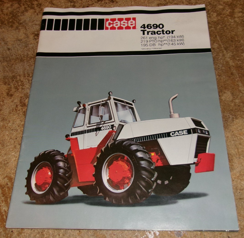 vintage case 4690 4wd tractor brochure see condition in good shape used