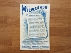 Vintage 1900s Milwaukee Harvester Binder Mower Advertising Victorian Trade Card