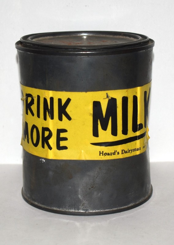 Vintage Hoards Dairyman Fort Atkinson WI Dairy Milk Advertising Can Container