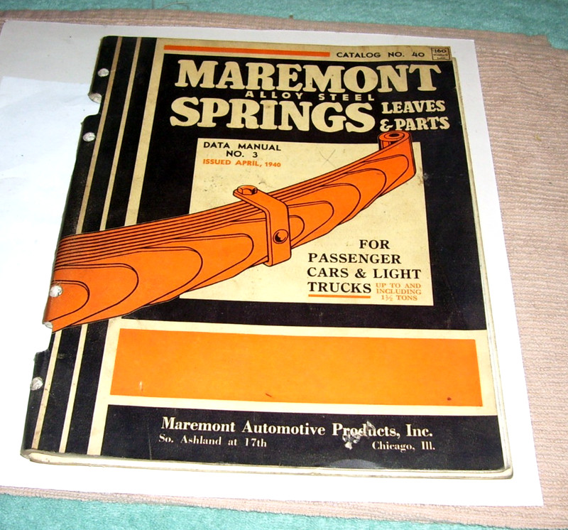 Vintage Maremont Steel Springs & Parts catalog, 1940, Antique Autos & Trucks