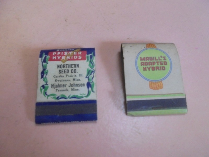 Vintage Lot of two seed corn matchbooks Magill’s Pfister Pennock, Minn.