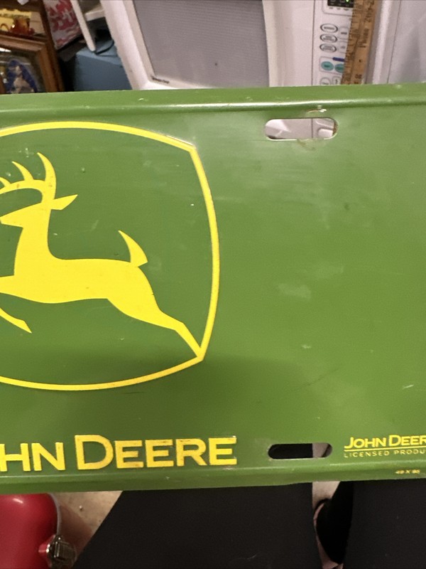 John Deere License Plate/ Licensed Product 2165 And 49x95 Green/yellow Colored gallery